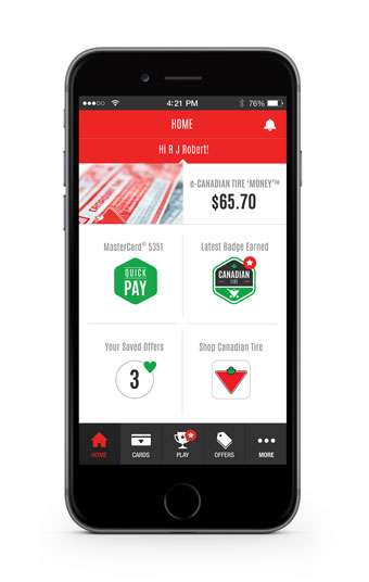 canadian tire mobile app